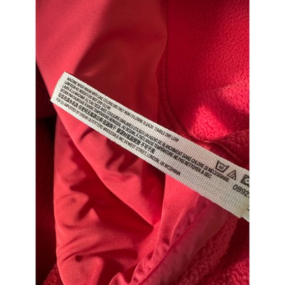 Free People FP Movement Hit The Slopes Fleece Jacket Coral Red Sherpa Size XL - Picture 15 of 16